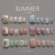 フット選べる6種類👣季節限定デザインAll7000円🐚大宮/ネイル/パラジェル
