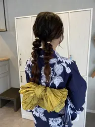 浴衣着付け+ヘアセット\10780