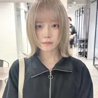 透明感ケアカラー➕前髪カット➕クイックトリートメント🫧【ロング料金なし】