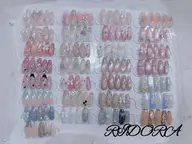【オフ無し】🎀定額【Ａ】🎀キラキラパーツ盛り沢山⭐️マグネットフレンチ、チークネイルやキラ可愛集中デザイン！