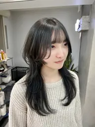 ☂️梅雨前メンテナンス☂️前髪ポイントストレート+全体カット
