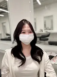【🇰🇷韓国style🇰🇷】レイヤーカット+透明感カラー+髪質改善トリートメント+コテ巻き仕上げ(+炭酸spa)
