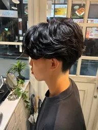 メンズカット+フェザーパーマ