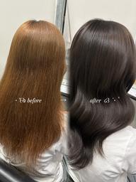 しっかりケアもしたい方へ🌟 ワンカラー➕髪質改善UPTOGLOSSトリートメント➕Aujua4stepトリートメント