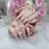 【長さ出し10本】韓国トレンド🎀うるうる.チークネイル💅