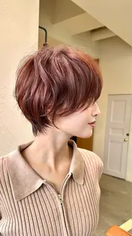 ⭐️似合わせカット・カラー⭐️くびれショート・ショートボブ/春カラー・暖色カラー