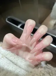 ネイルチップ長さだしワンカラー✨🌸