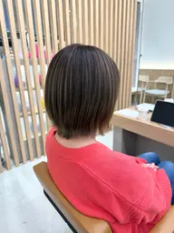 似合わせカット+白髪ぼかしデザインカラー