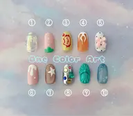 【オフ有】ワンカラー+写真アート2本付 500円