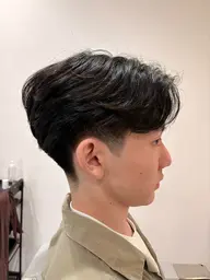メンズカット センターパート 短髪 マッシュ (刈り上げ限定)