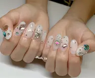 【初回オフ無料】チップ長さだし】ワンカラ➕ストーン💎つけ放題 (画像持ち込みOK)💖