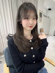 《人気メニュー🍑》🐒髪質改善inケアカラー＋韓国風カット+補修3ステップトリートメント🧡ミニモ学割
