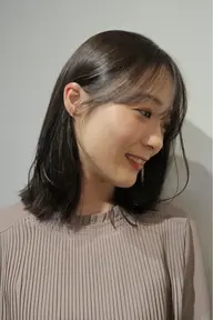 お顔まわりカット+透明感カラー