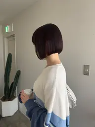 似合わせ顔まわりカット+透明感カラー+髪質改善TOKIOトリートメント💐