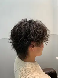 メンズパーマ+カット+2STEPトリートメント7500円（波巻きパーマ不可、ツイスト+1000円）