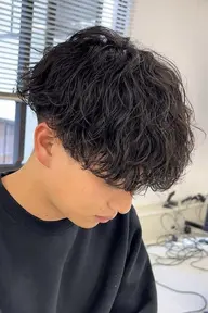 デビュー直前チェック刈り上げマッシュ
