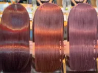 毛先3センチ以内の調整カット＋ブリーチカラー＋髪質改善トリートメント