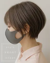 ｟大人女性オーダー人気✨｠くびれショートカット＋透明感カラー
