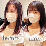 【前髪縮毛矯正】自然なストレートで朝のセットが楽に✨