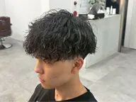 メンズカット+ツイストスパイラルパーマ¥9140【西梅田／メンズサロン】