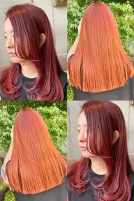🩵💇🏻♀️小顔見え顔周りカット💇🏻♀️🩵+ブリーチカラー⭐️