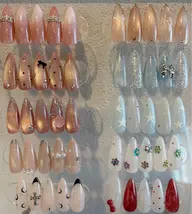 チップ長さ出し10本定額デザイン (パーツ込み)
