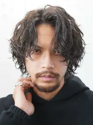 【デビュー前限定‼️ウルフでも簡単に決まる◎】メンズカット+ウルフパーマ＋3stepトリートメント