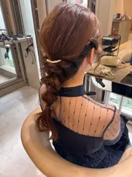 パーティーヘアセット【リボン編み込みや特殊なヘアセットの場合+¥1500】