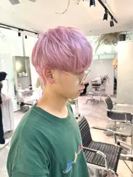 【メンズハイトーンスタイル👨‍🦱初回ミニモ学割］メンズカット＋ダブルカラー＋2stepトリートメント［メンズ/韓国］