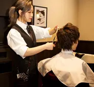 【メンズカット】カット+シャンプー+ブロー センターパート
