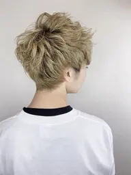 Wカラー/メッシュ+メンズカット+ケア処理剤