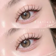 🎀【フラットラッシュ100本】🎀《オフ込み可》J,C,Dカール限定!!/【束感仕上げ】