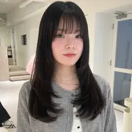 前髪縮毛＋カット＋カラー.︎︎⟡*