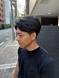 カット+フェザーパーマ