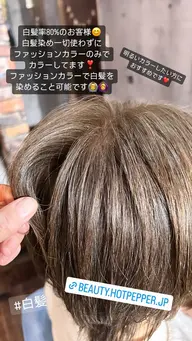 オーガニック白髪染め(リタッチ3cm)➕3STEPコアミートリートメント