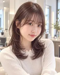 【前髪・顔まわり】似合わせカット+巻き髪仕上げ