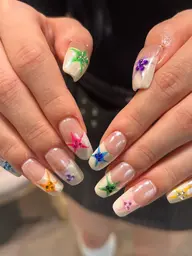 ネイル長さだし10本アートネイル💅🏻🪽