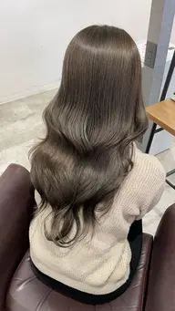 【透明感爆誕メニュー🫧】💇♀️ブリーチなしWカラー➕髪質改善2stepトリートメント透明感カラー/中明度/艶カラー