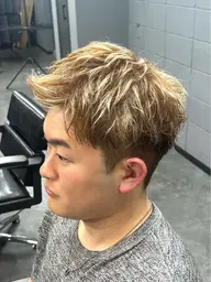 【イメージチェンジ⭐️】メンズカット+メッシュキャップハイライト+カラー