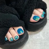 《off無》👙夏のfootにおすすめ🐠オーロラミラーワンカラー（デザイン不可）【指名料込み】