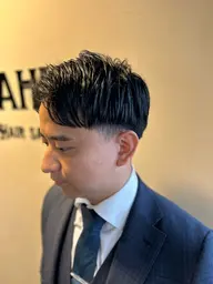 メンズカット,眉毛カット頭皮洗浄炭酸クレンジングスパ