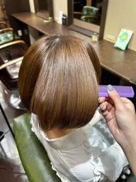 カット+ポイントストレート(縮毛矯正)