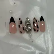 長さ出し10本【フレンチ✖️レオパード💅サンプルC】コース