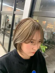 🩵デザインカラー🩵 block color mix color roots color ダブルカラー
