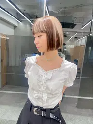 デザインカラー(一回ブリーチ込み)+トリートメント🌈インナー、ハイライト、アンブレラカラー等
