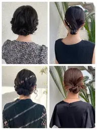 ⚪️ヘアセット お任せシニヨン✨