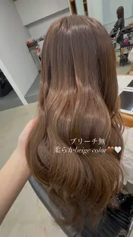 ダメージ最小限😖💖ブリーチ無し透明感ダブルカラー🐰🫧