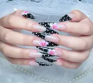 [Nova TrendUp] ⭐️チップ長さだし10本3Dフラワーデザイン🌷　12900¥