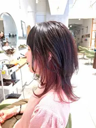 カット×インナーカラー×全体カラー