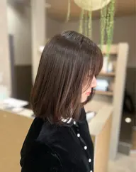 透明感カラー+前髪カット